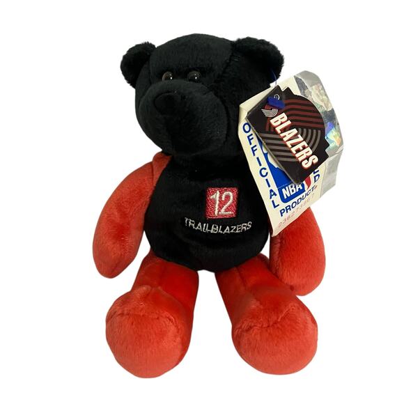 Vintage Trail Blazers Schrempf 12 Bean Bag Bear Plush - Picture 1 of 5